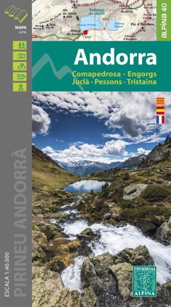 ANDORRA MAPA 1:40.000. EDICIÓ 2020-21 | 9788480908429 | ALPINA, EDITORIAL | Llibreria La Puça | Llibreria online d'Andorra - Comprar llibres en català online - Llibres Andorra i Pirineu