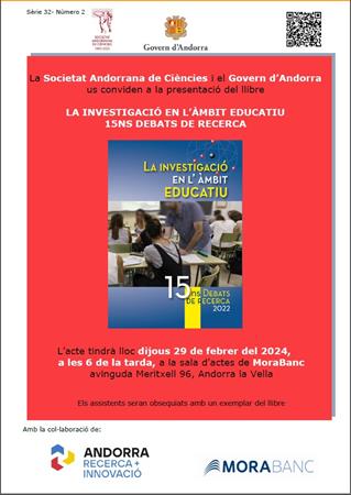 Presentació del llibre LA INVESTIGACIÓ EN L'ÀMBIT EDUCATIU. 15es Debats de Recerca | Presentacions i actes - Llibreria La Puça | Llibreria online d'Andorra - Comprar llibres en català online - Llibres Andorra i Pirineu