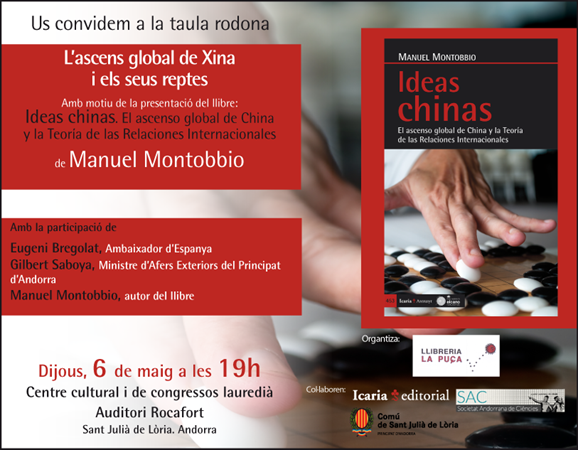 Presentació del llibre IDEAS CHINAS  de MANUEL MONTOBBIO | Presentacions i actes - Llibreria La Puça | Llibreria online d'Andorra - Comprar llibres en català online - Llibres Andorra i Pirineu