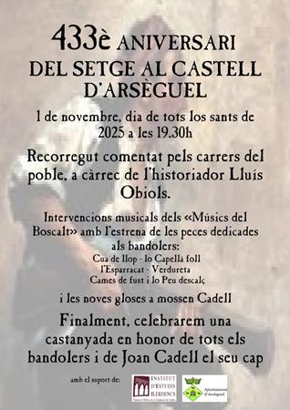 433è ANIVERSARI DEL SETGE AL CASTELL D'ARSÈGUEL | Presentacions i actes - Llibreria La Puça | Llibreria online d'Arsèguel - Comprar llibres en català online - Llibres Andorra i Pirineu