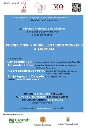 Taula rodona  Perspectives sobre les criptomonedes a Andorra | Presentacions i actes - Llibreria La Puça | Llibreria online d'Arsèguel - Comprar llibres en català online - Llibres Andorra i Pirineu