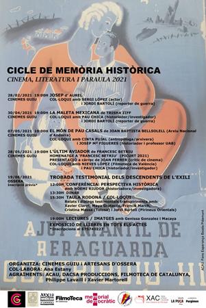 Cicle de memòria històrica.CINEMA LITERATURA I PARAULA 2021 | Presentacions i actes - Llibreria La Puça | Llibreria online d'Arsèguel - Comprar llibres en català online - Llibres Andorra i Pirineu