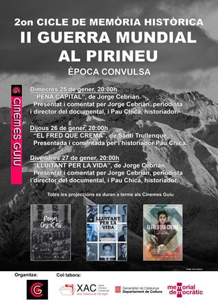 2n cicle de memòria històrica. II GUERRA MUNDIAL AL PIRINEU. ÈPOCA CONVULSA | Presentacions i actes - Llibreria La Puça | Llibreria online d'Arsèguel - Comprar llibres en català online - Llibres Andorra i Pirineu