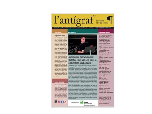 L'ANTÍGRAF NÚM 31 | Actualitat  - Llibreria La Puça | Llibreria online d'Arsèguel - Comprar llibres en català online - Llibres Andorra i Pirineu