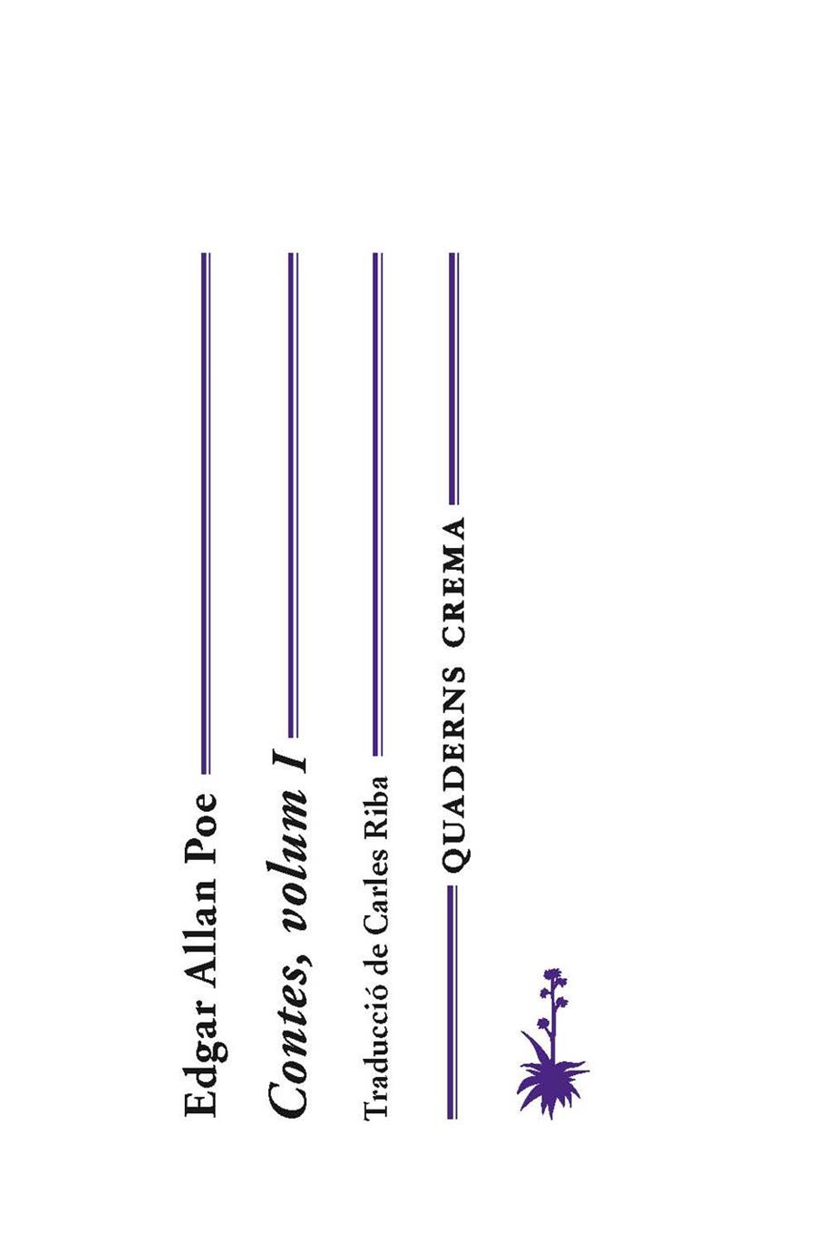 CONTES VOLUM I | 9788477275107 | POE,EDGAR ALLAN | Llibreria La Puça | Llibreria online d'Arsèguel - Comprar llibres en català online - Llibres Andorra i Pirineu