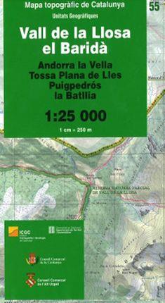 MAPA VALL DE LA LLOSA. EL BARIDÀ 1:25.000 | 9788439397113 | Llibreria La Puça | Llibreria online d'Andorra - Comprar llibres en català online - Llibres Andorra i Pirineu