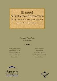CONTROL DEL GOBIERNO EN DEMOCRACIA, EL.XIX JORNADAS DE LA ASOCIACIÓN ESPAÑOLA DE LETRADO | 9788430958559 | PAU I VALL, FRANCESC (COORD.) | Llibreria La Puça | Llibreria online d'Arsèguel - Comprar llibres en català online - Llibres Andorra i Pirineu