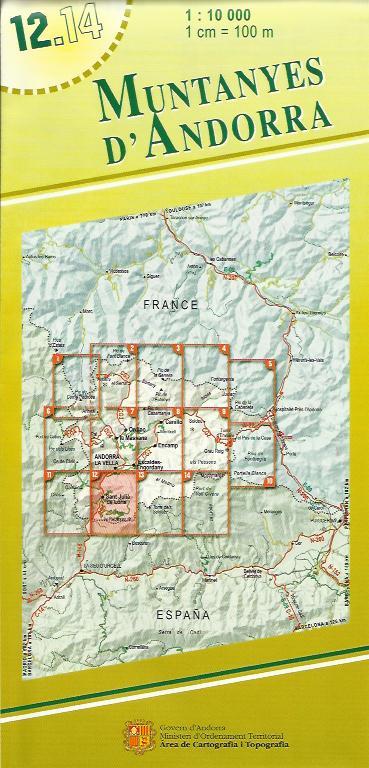 MAPA MUNTANYES D'ANDORRA NÚM. 12. 1:10.000 | 12.14 | Llibreria La Puça | Llibreria online d'Arsèguel - Comprar llibres en català online - Llibres Andorra i Pirineu