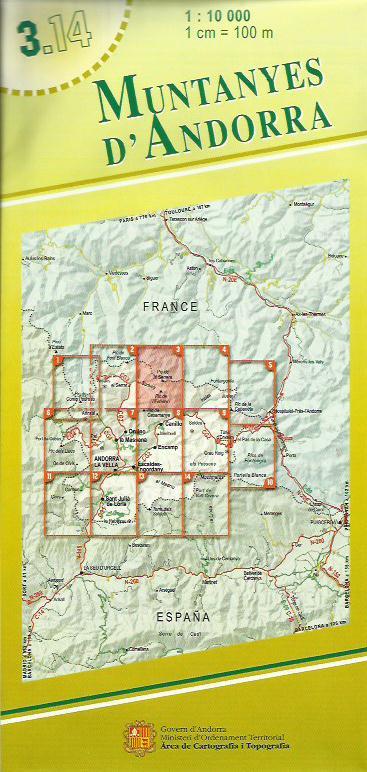 MAPA MUNTANYES D'ANDORRA NÚM. 3. 1:10.000 | 3.14 | Llibreria La Puça | Llibreria online d'Arsèguel - Comprar llibres en català online - Llibres Andorra i Pirineu