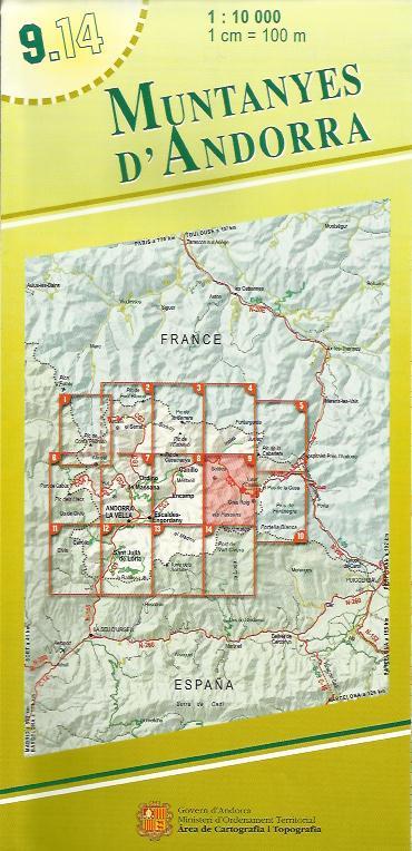 MAPA MUNTANYES D'ANDORRA NÚM. 9. 1:10.000 | 9.14 | Llibreria La Puça | Llibreria online d'Arsèguel - Comprar llibres en català online - Llibres Andorra i Pirineu