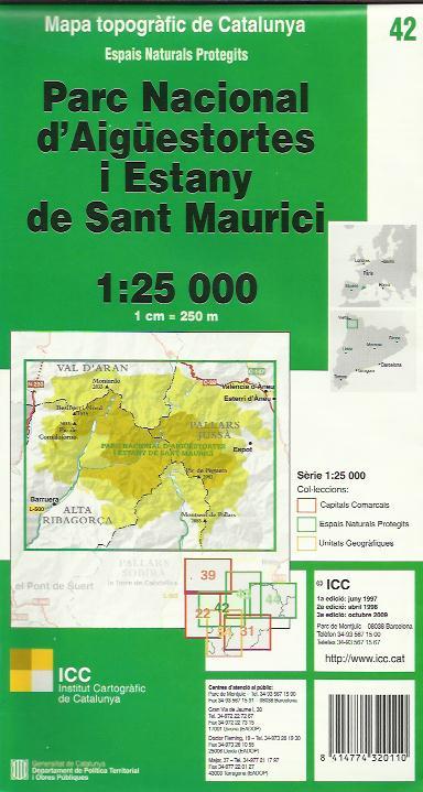 PARC NACIONAL D'AIGUESTORTES I ESTANY DE SANT MAURICI 1:25 000 | 8414774320110 | Llibreria La Puça | Llibreria online d'Andorra - Comprar llibres en català online - Llibres Andorra i Pirineu