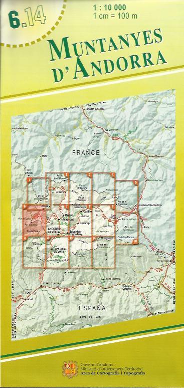 MAPA MUNTANYES D'ANDORRA NÚM. 6. 1:10.000 | 6.14 | Llibreria La Puça | Llibreria online d'Andorra - Comprar llibres en català online - Llibres Andorra i Pirineu