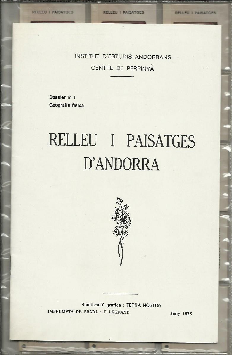 RELLEU I PAISATGES D'ANDORRA. RECULL PEDAGÒGIC NÚM. 1. GEOGRAFIA FÍSICA | RELLEU1987 | BÉCAT, JOAN | Llibreria La Puça | Llibreria online d'Andorra - Comprar llibres en català online - Llibres Andorra i Pirineu