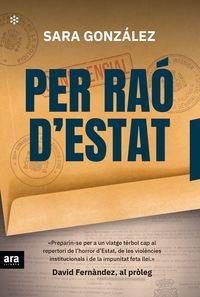 PER RAO D'ESTAT | 9788417804343 | GONZALEZ, SARA  | Llibreria La Puça | Llibreria online d'Andorra - Comprar llibres en català online - Llibres Andorra i Pirineu