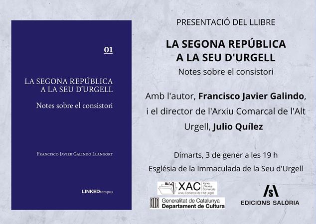 PRESENTACIÓ del llibre LA SEGONA REPUBLICA A LA SEU D'URGELL.  | Presentacions i actes - Llibreria La Puça | Llibreria online d'Andorra - Comprar llibres en català online - Llibres Andorra i Pirineu