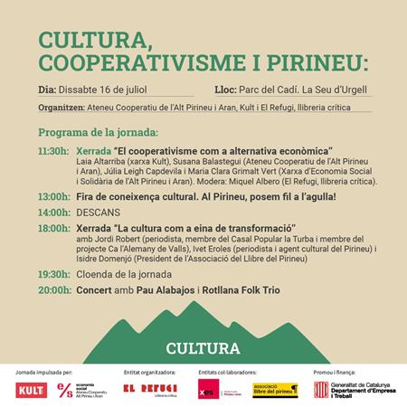 CULTURA, COOPERATIVISME I PIRIENU | Presentacions i actes - Llibreria La Puça | Llibreria online d'Andorra - Comprar llibres en català online - Llibres Andorra i Pirineu