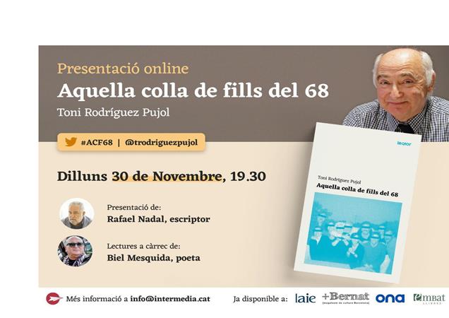 Presentació del llibre AQUELLA COLLA DE FILLS DEL 68. de  TONI RODRIGUEZ | Presentacions i actes - Llibreria La Puça | Llibreria online d'Andorra - Comprar llibres en català online - Llibres Andorra i Pirineu
