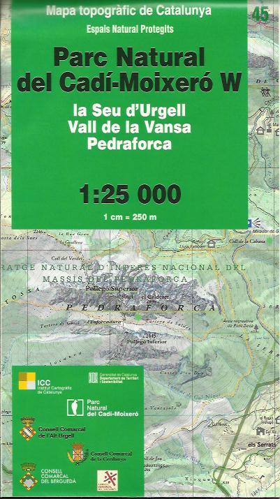 PARC NATURAL DEL CADI-MOIXERO (LA SEU D'URGELL.VALL DE LA VANSA.PEDRAFORCA) 1:25 000 | 8414774320233 | Llibreria La Puça | Llibreria online d'Andorra - Comprar llibres en català online - Llibres Andorra i Pirineu