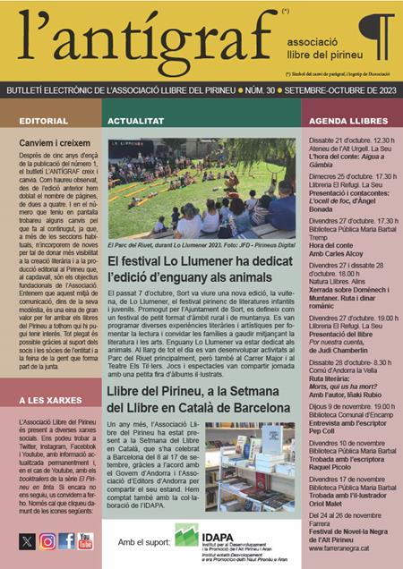 L'ANTÍGRAF NÚM 30 | Llibreria La Puça | Llibreria online d'Andorra - Comprar llibres en català online - Llibres Andorra i Pirineu