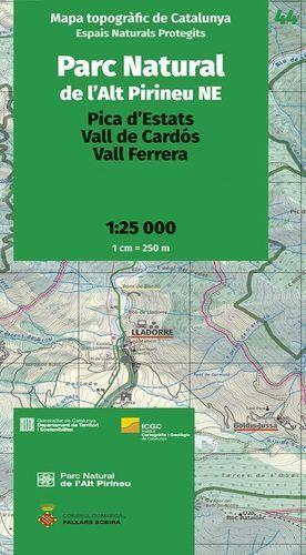 MAPA PARC NATURAL DE L'ALT PIRINEU NE 1:25.000 | 9788418199998 | Llibreria La Puça | Llibreria online d'Andorra - Comprar llibres en català online - Llibres Andorra i Pirineu