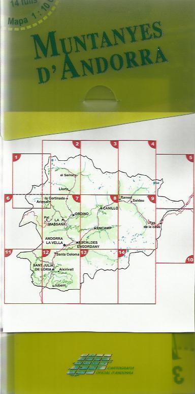 MAPA D'ANDORRA 1:10.000. CAPSA DE 14 MAPES | CAPSA14 | VV.AA. | Llibreria La Puça | Llibreria online d'Andorra - Comprar llibres en català online - Llibres Andorra i Pirineu