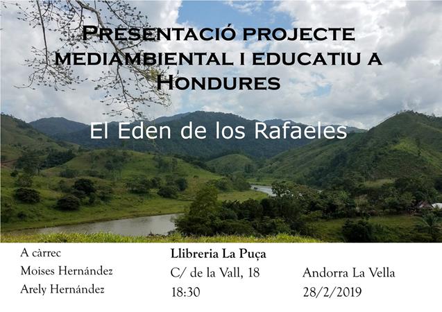 Projecte mediambiental i educatiu a Hondures | Presentacions i actes - Llibreria La Puça | Llibreria online d'Andorra - Comprar llibres en català online - Llibres Andorra i Pirineu
