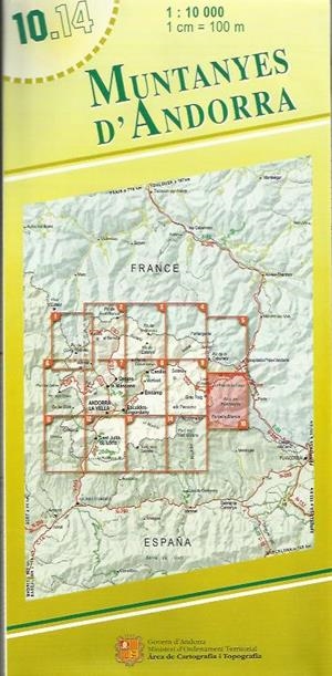 MAPA MUNTANYES D'ANDORRA NÚM. 10. 1:10.000 | 10.14 | Llibreria La Puça | Llibreria online d'Arsèguel - Comprar llibres en català online - Llibres Andorra i Pirineu