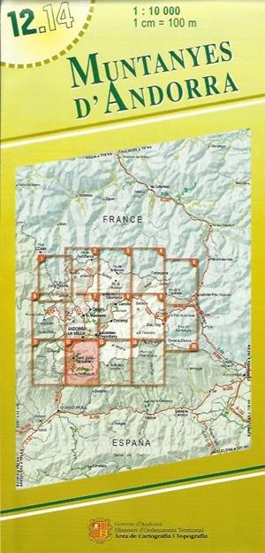 MAPA MUNTANYES D'ANDORRA NÚM. 12. 1:10.000 | 12.14 | Llibreria La Puça | Llibreria online d'Arsèguel - Comprar llibres en català online - Llibres Andorra i Pirineu