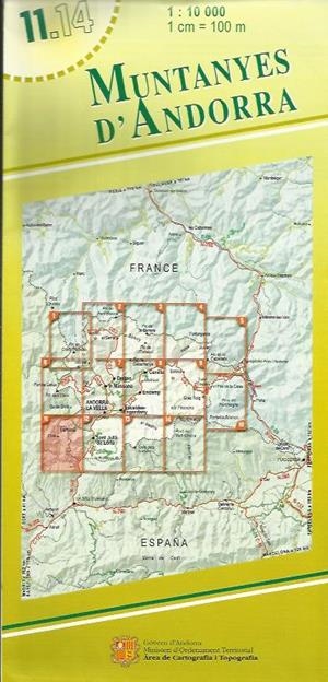 MAPA MUNTANYES D'ANDORRA NÚM. 11. 1:10.000 | 11.14 | Llibreria La Puça | Llibreria online d'Arsèguel - Comprar llibres en català online - Llibres Andorra i Pirineu