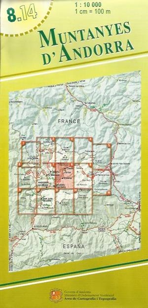 MAPA MUNTANYES D'ANDORRA NÚM. 8. 1:10.000 | 8.14 | Llibreria La Puça | Llibreria online d'Arsèguel - Comprar llibres en català online - Llibres Andorra i Pirineu
