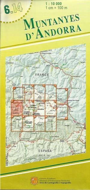 MAPA MUNTANYES D'ANDORRA NÚM. 6. 1:10.000 | 6.14 | Llibreria La Puça | Llibreria online d'Arsèguel - Comprar llibres en català online - Llibres Andorra i Pirineu