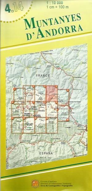 MAPA MUNTANYES D'ANDORRA NÚM. 4. 1:10.000 | 4.14 | Llibreria La Puça | Llibreria online d'Arsèguel - Comprar llibres en català online - Llibres Andorra i Pirineu