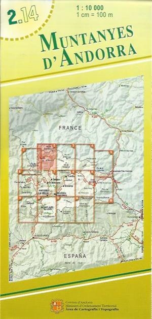 MAPA MUNTANYES D'ANDORRA NÚM. 2. 1:10.000 | 2.14 | Llibreria La Puça | Llibreria online d'Arsèguel - Comprar llibres en català online - Llibres Andorra i Pirineu