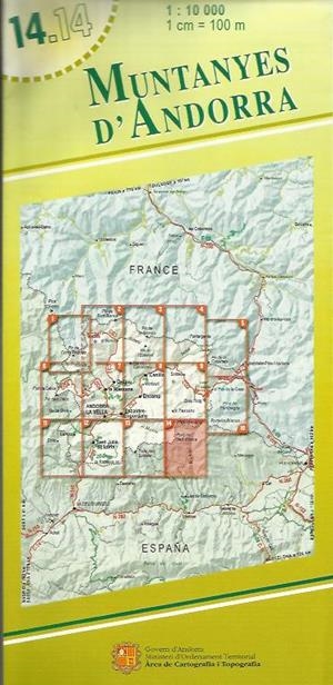 MAPA MUNTANYES D'ANDORRA NÚM. 14. 1:10.000 | 14.14 | Llibreria La Puça | Llibreria online d'Arsèguel - Comprar llibres en català online - Llibres Andorra i Pirineu