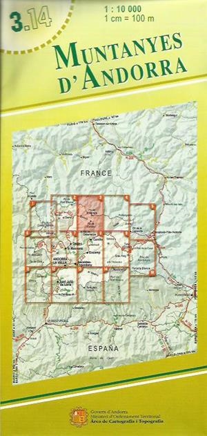 MAPA MUNTANYES D'ANDORRA NÚM. 3. 1:10.000 | 3.14 | Llibreria La Puça | Llibreria online d'Arsèguel - Comprar llibres en català online - Llibres Andorra i Pirineu