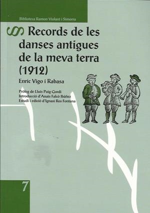 RECORDS DE LES DANSES ANTIGUES DE LA MEVA TERRA (1912) | 9788412193503 | VIGO I RABASA, ENRIC | Llibreria La Puça | Llibreria online d'Arsèguel - Comprar llibres en català online - Llibres Andorra i Pirineu