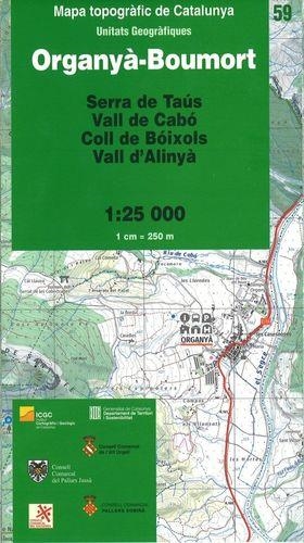 MAPA ORGANYÀ-BOUMORT 1:25.000 | 9788439399681 | Llibreria La Puça | Llibreria online d'Arsèguel - Comprar llibres en català online - Llibres Andorra i Pirineu