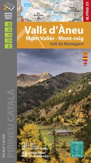VALLS D'ÀNEU. MONT VALIÈR - MONT ROIG. MAPA CARPETA 1:25.000 | 9788480908863 | Llibreria La Puça | Llibreria online d'Arsèguel - Comprar llibres en català online - Llibres Andorra i Pirineu