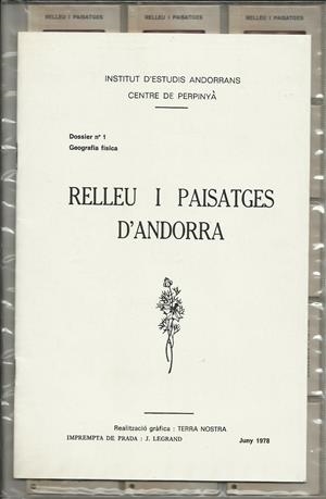 RELLEU I PAISATGES D'ANDORRA. RECULL PEDAGÒGIC NÚM. 1. GEOGRAFIA FÍSICA | RELLEU1987 | BÉCAT, JOAN | Llibreria La Puça | Llibreria online d'Arsèguel - Comprar llibres en català online - Llibres Andorra i Pirineu