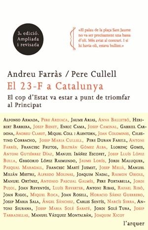 23-F A CATALUNYA,EL.EL COP D'ESTAT QUE VA ESTAR A PUNT DE TR | 9788466411271 | FARRAS,ANDREU CULLELL,PERE | Llibreria La Puça | Llibreria online d'Arsèguel - Comprar llibres en català online - Llibres Andorra i Pirineu