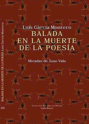 BALADA EN LA MUERTE DE LA POESÍA | 9788498952261 | GARCÍA MONTERO, LUIS | Llibreria La Puça | Llibreria online d'Arsèguel - Comprar llibres en català online - Llibres Andorra i Pirineu