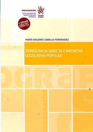 DEMOCRACIA DIRECTA E INICIATIVA LEGISLATIVA POPULAR | 9788491690009 | CABELLO FERNÁNDEZ, MARÍA DOLORES | Llibreria La Puça | Llibreria online d'Arsèguel - Comprar llibres en català online - Llibres Andorra i Pirineu