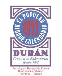 CALENDARIO BLOQUE DURAN | 8422725092603 | Llibreria La Puça | Llibreria online d'Arsèguel - Comprar llibres en català online - Llibres Andorra i Pirineu