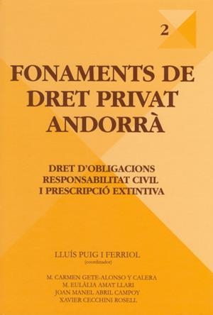 FONAMENTS DE DRET PRIVAT ANDORRA 2.DRET D'OBLIGACIONS,RESPON | 9789992057254 | PUIG I FERRIOL,LLUIS(COORD.) | Llibreria La Puça | Llibreria online d'Arsèguel - Comprar llibres en català online - Llibres Andorra i Pirineu