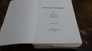 LA COUTUME D'ANDORRE. (SENSE ENQUADERNAR NI RELLIGAR)) | MA1FIL | BRUTAILS, JEAN AUGUSTE | Llibreria La Puça | Llibreria online d'Arsèguel - Comprar llibres en català online - Llibres Andorra i Pirineu